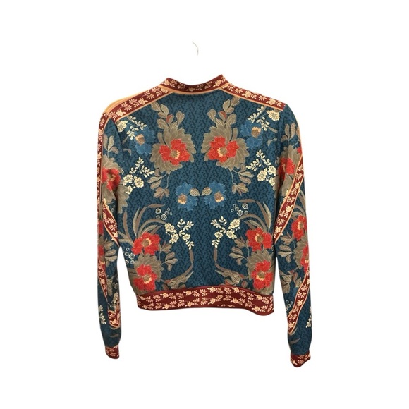 Jealous Tomato Floral Bomber Jacket | Boho Print Zip Up | Size M - Picture 5 of 5